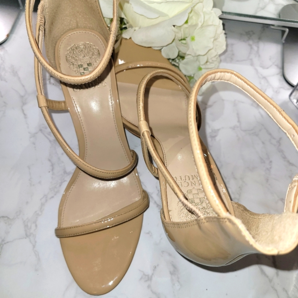 Vince Camuto Ankle Strap Tan heel